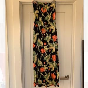 Tommy Hilfiger Strapless Tropical Maxi Dress